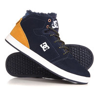 Кеды кроссовки зимние детские DC Crisis High Navy/Gold