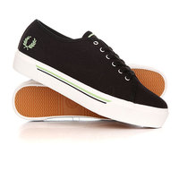 Кеды кроссовки низкие женские Fred Perry Phoenix Flatform Heavy Canvas Black