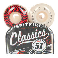 Колеса для скейтборда для скейтборда Spitfire Classic White/Red 99A 51 mm