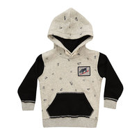 Толстовка кенгуру детская Quiksilver Ghetttribepopvb Light Grey Heather