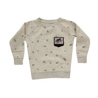 Толстовка классическая детская Quiksilver Ghetto Tri Crew Light Grey Heather