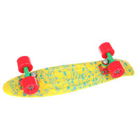 Скейт мини круизер Union Jah Skulls Yellow/Light Blue 6 x 22.5 (57 см)
