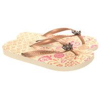 Вьетнамки женские Havaianas Slim Animals Beige/Pink