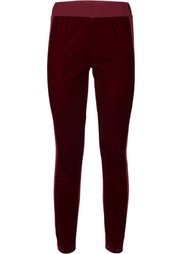 Брюки с бархатными вставками (черный) Bonprix