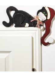 Декоративная фигурка для дверного косяка Кошка (черный/красный/белый) Bonprix