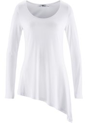 Футболка с длинным рукавом и удлиненными боковыми краями (черный) Bonprix