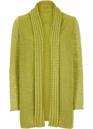 Длинный кардиган грубой вязки (ягодный) Bonprix