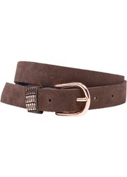 Кожаный ремень (серебристый) Bonprix