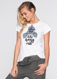 Футболка (белый с рисунком) Bonprix
