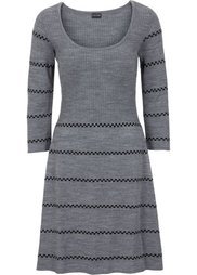 Вязаное платье (синий/черный в полоску) Bonprix
