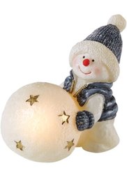 Светодиодная свеча Снеговик Эмиль (белый/серый/золотистый) Bonprix