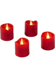 Светодиодные восковые свечи (4 шт.) (красный) Bonprix