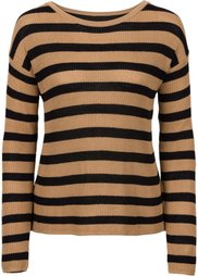 Пуловер с шифоновой вставкой (серый меланж/антрацитовый в по) Bonprix