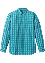 Клетчатая рубашка Regular Fit с длинным рукавом (темно-красный) Bonprix