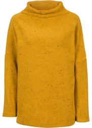 Пуловер с воротником-стойкой (красный меланж) Bonprix