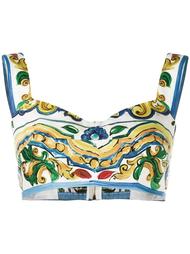 укороченный топ с принтом Dolce &amp; Gabbana