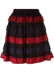 короткая юбка в полоску Red Valentino