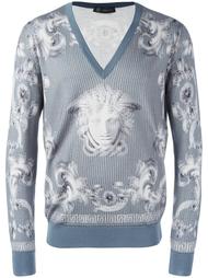 джемпер с V-образным вырезом ’Lenticular Foulard’  Versace