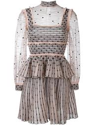 кружевное платье с баской Alexander McQueen