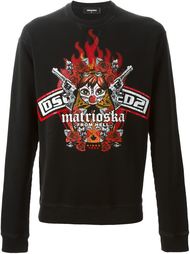 толстовка с принтом матрешки Dsquared2