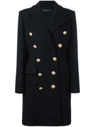 двубортное пальто Balmain