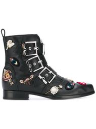 декорированные байкерские ботинки Alexander McQueen