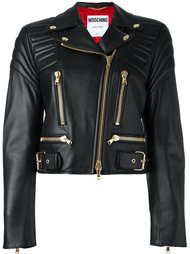 укороченная байкерская куртка  Moschino