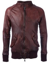 zipped leather jacket Giorgio Brato