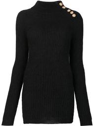 ribbed turtleneck sweater Balmain