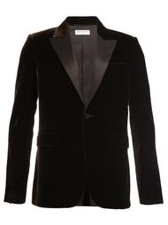 velvet single breasted blazer Saint Laurent