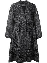 пальто с монохромным цветочным принтом   Alberta Ferretti