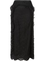 кружевная юбка с рюшами Simone Rocha