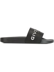 шлепанцы с принтом логотипа Givenchy
