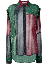 прозрачная рубашка лоскутного кроя Preen By Thornton Bregazzi