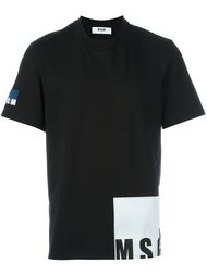 футболка с принтом логотипа   MSGM