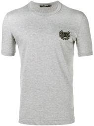 футболка с вышитой короной Dolce & Gabbana