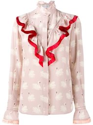 блузка с принтом лебедей  Stella McCartney