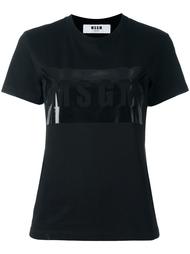 футболка с принтом логотипа   MSGM