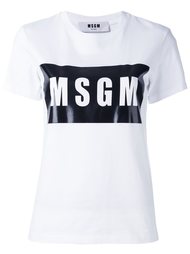 футболка с принтом логотипа   MSGM
