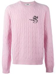джемпер вязки 'косичка' MSGM