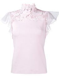 lace collar contrast blouse Giambattista Valli