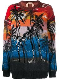 свитер с принтом пальм Nº21