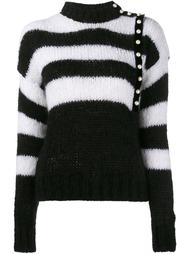 полосатый свитер с отделкой бусинами Philosophy Di Lorenzo Serafini