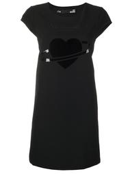платье-футболка с принтом логотипа Love Moschino