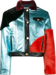 metallic colour block jacket House Of Holland