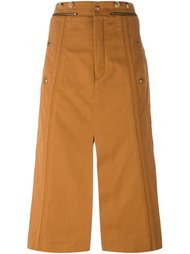 саржевая юбка в байкерском стиле Chloé
