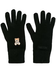 перчатки с принтом плюшевого медведя  Moschino