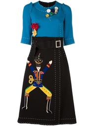 декорированное платье дизайна колор-блок Dolce &amp; Gabbana