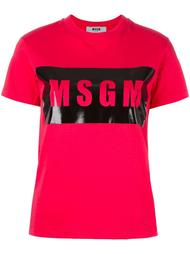 футболка с принтом логотипа   MSGM