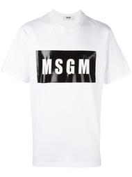 футболка с принтом-логотипом MSGM